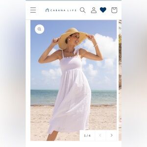 Cabana Life White Eyelet MIDI Dress